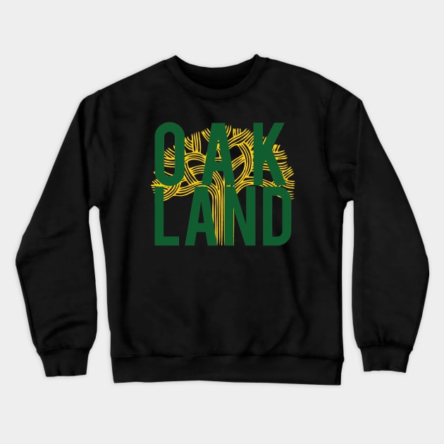 Oakland Tree 2 Crewneck Sweatshirt by mikelcal